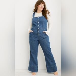 AERIE KICK FLARE OVERALLS